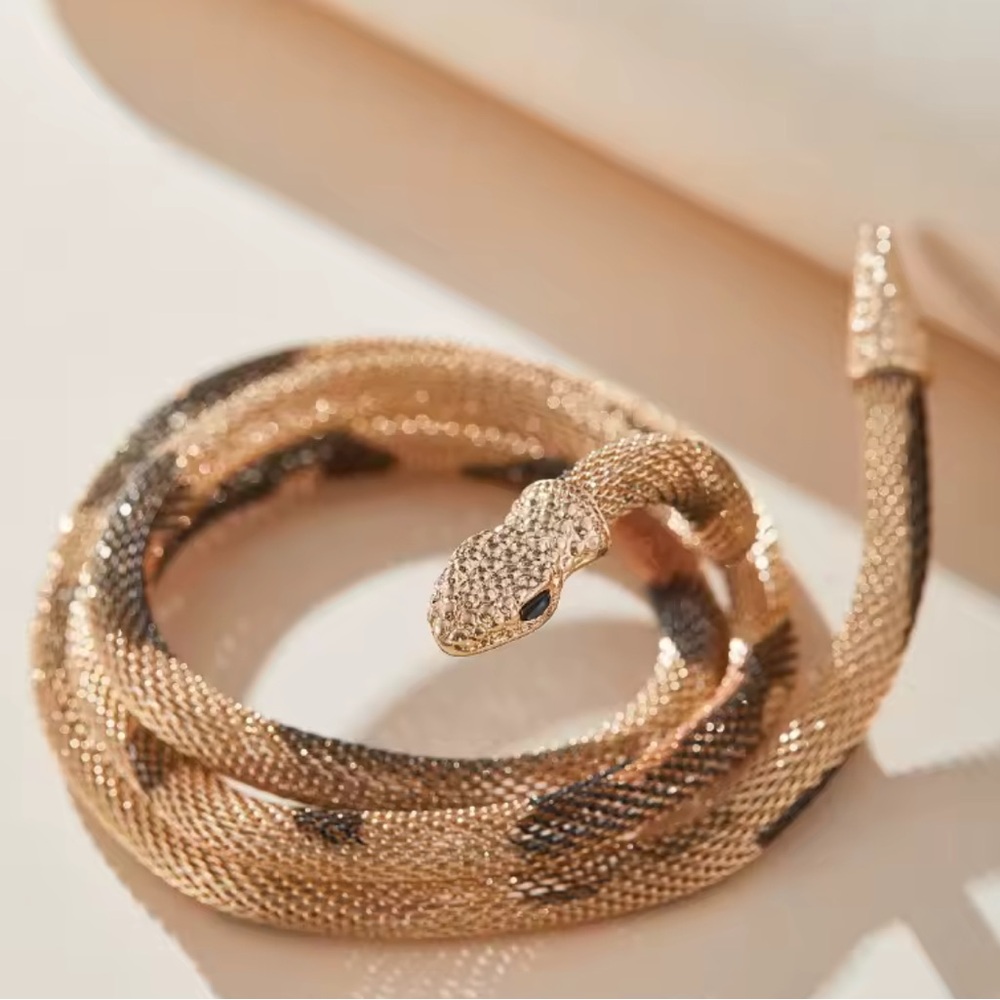 Serpentine Snake Design Wrap Necklace serpent multi - Picture 5 of 13